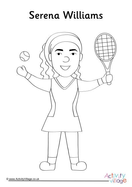 Serena williams louring page serena williams loring pages serena