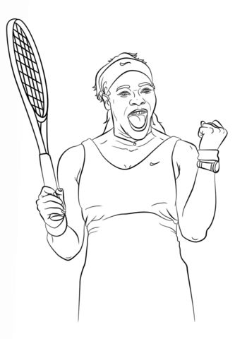 Serena williams coloring page free printable coloring pages coloring sheets coloring pages printable coloring sheets