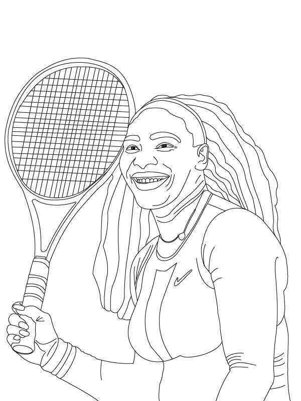Serena williams malvorlagen