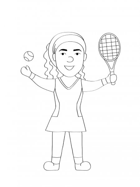 Serena williams coloring pages