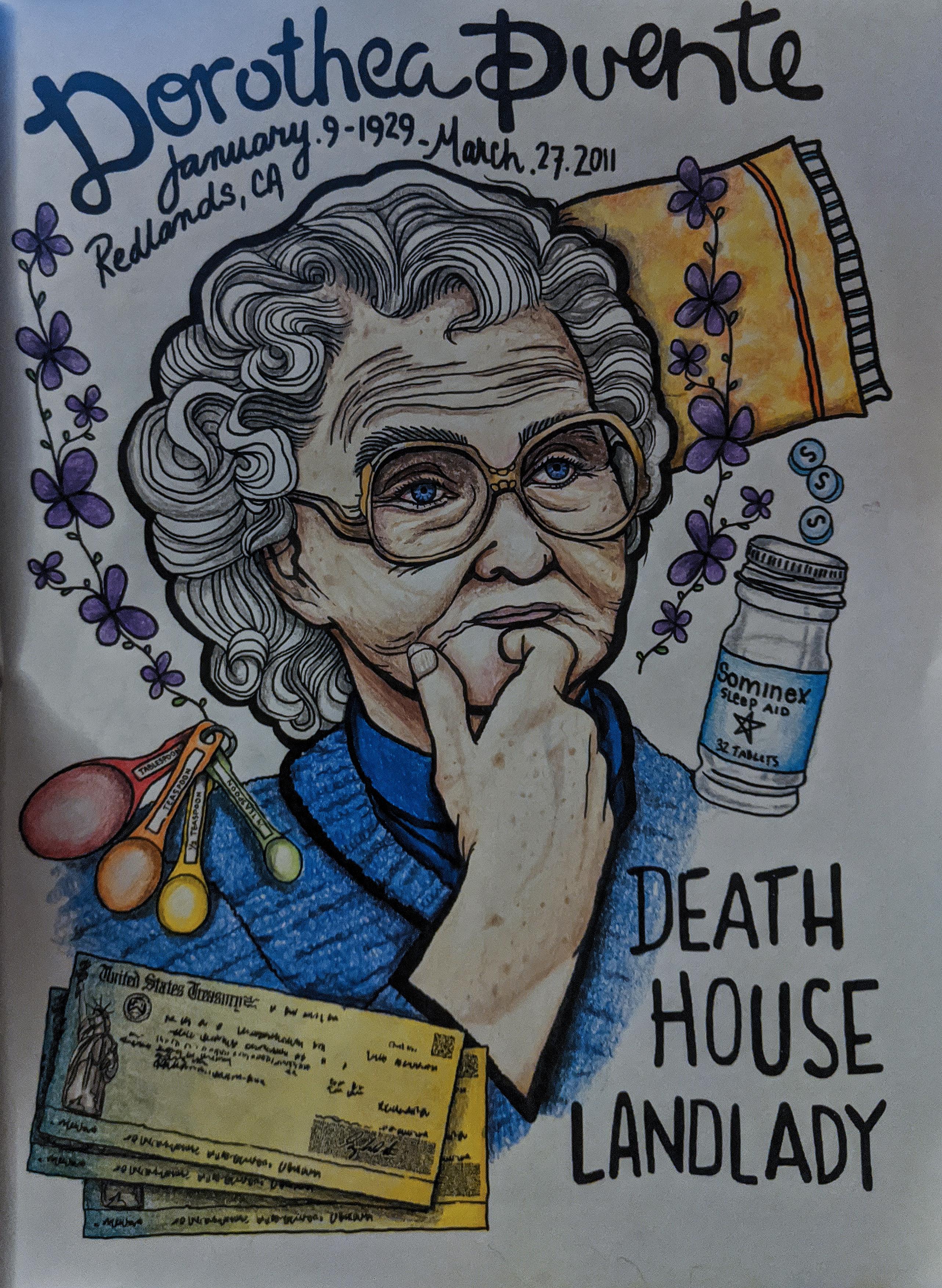 Colored in my serial killer coloring book by k schroeder while listening to episode parry hotter and a choose your own sad