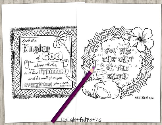 Printable sermon on the mount coloring book for christian
