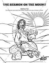 Sermon on the mount beatitudes sunday school coloring pages â