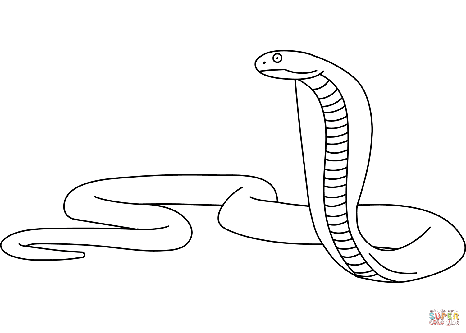 Dibujo de cobra rey para colorear dibujos para colorear imprimir gratis