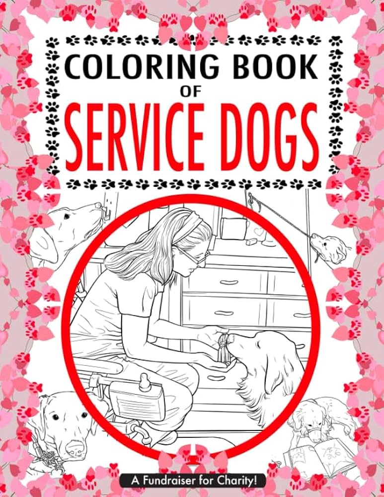 Coloring book of service dogs by pawsitivity service dogs coleman tom coleman cpdt