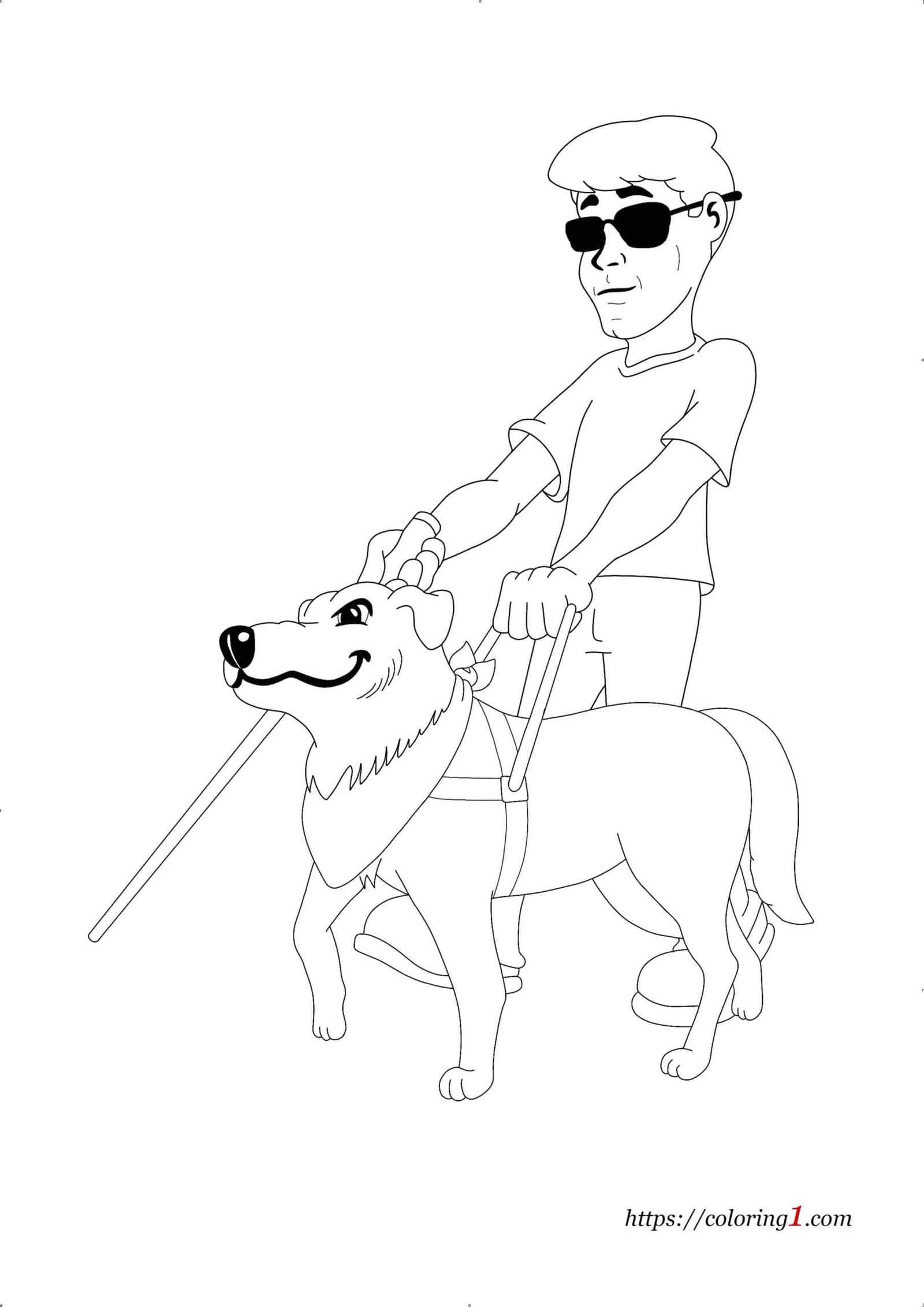 Service dog coloring pages