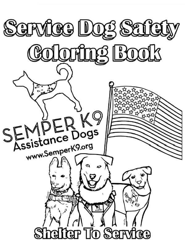 Semper ks service dog safety coloring book pages