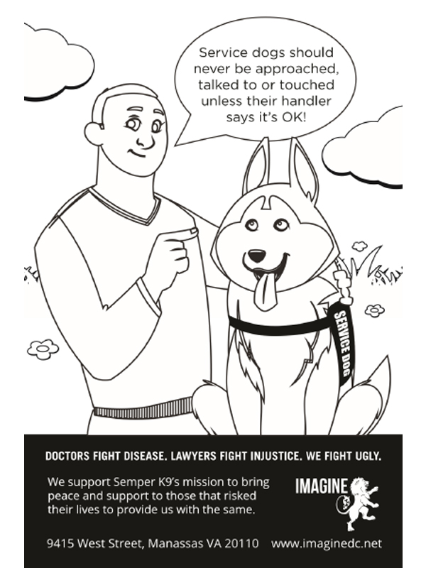 Semper ks service dog safety coloring book pages