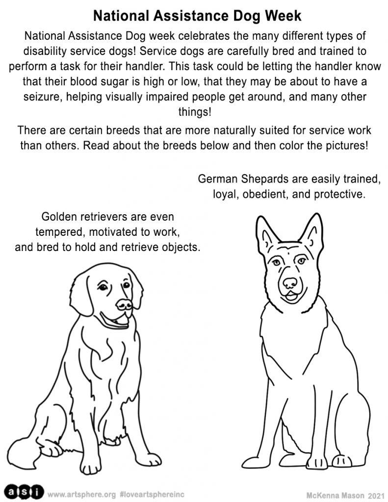 International assistance dog week handout art sphere inc