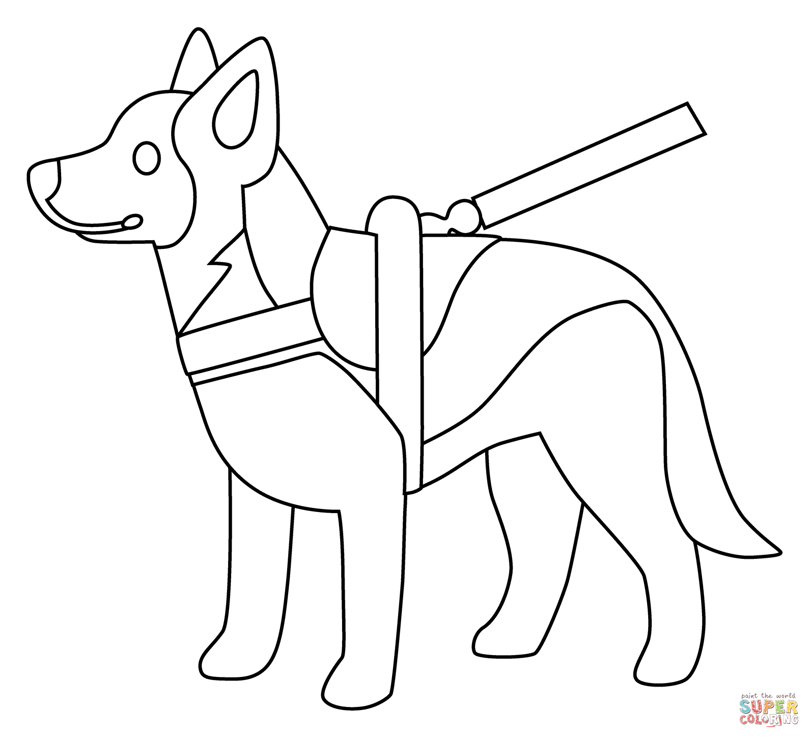 Service dog emoji coloring page free printable coloring pages