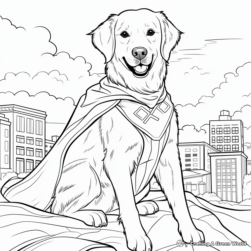 Golden retriever coloring pages