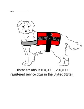 Service dog coloring pages part by the teacher and service dog duo