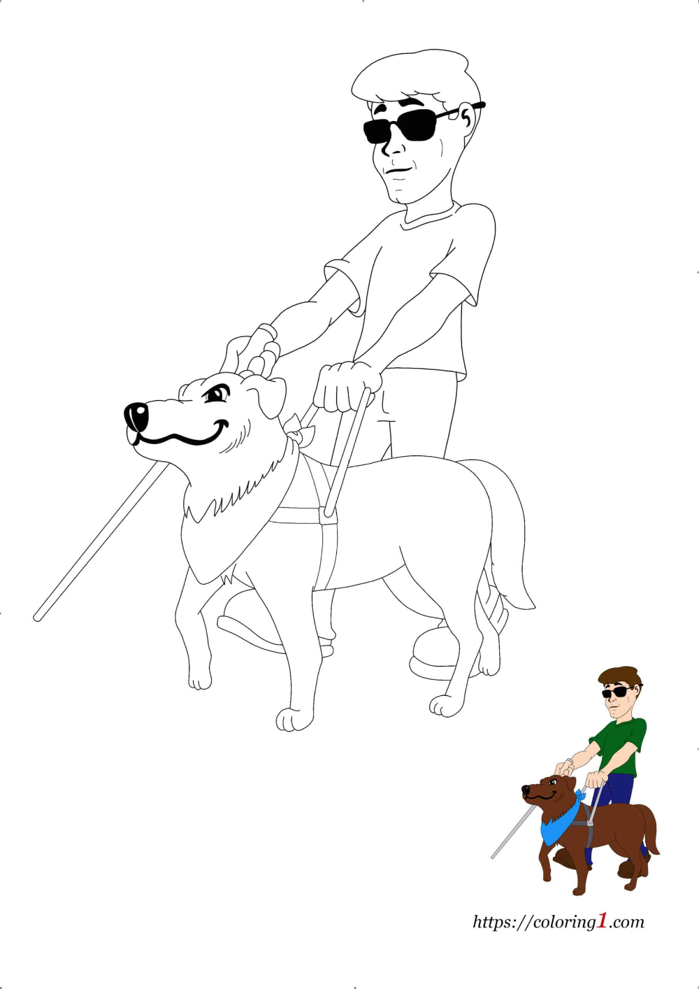 Service dog coloring pages