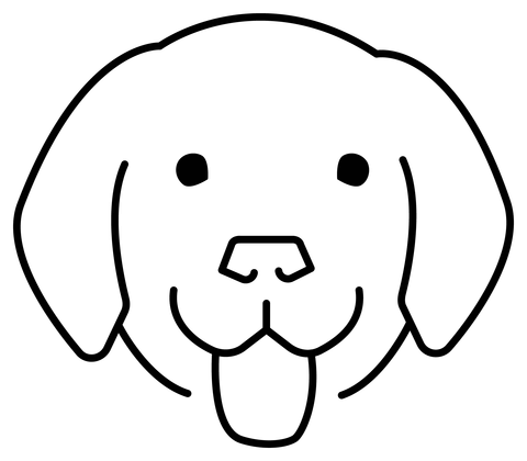 Dog face emoji coloring page free printable coloring pages