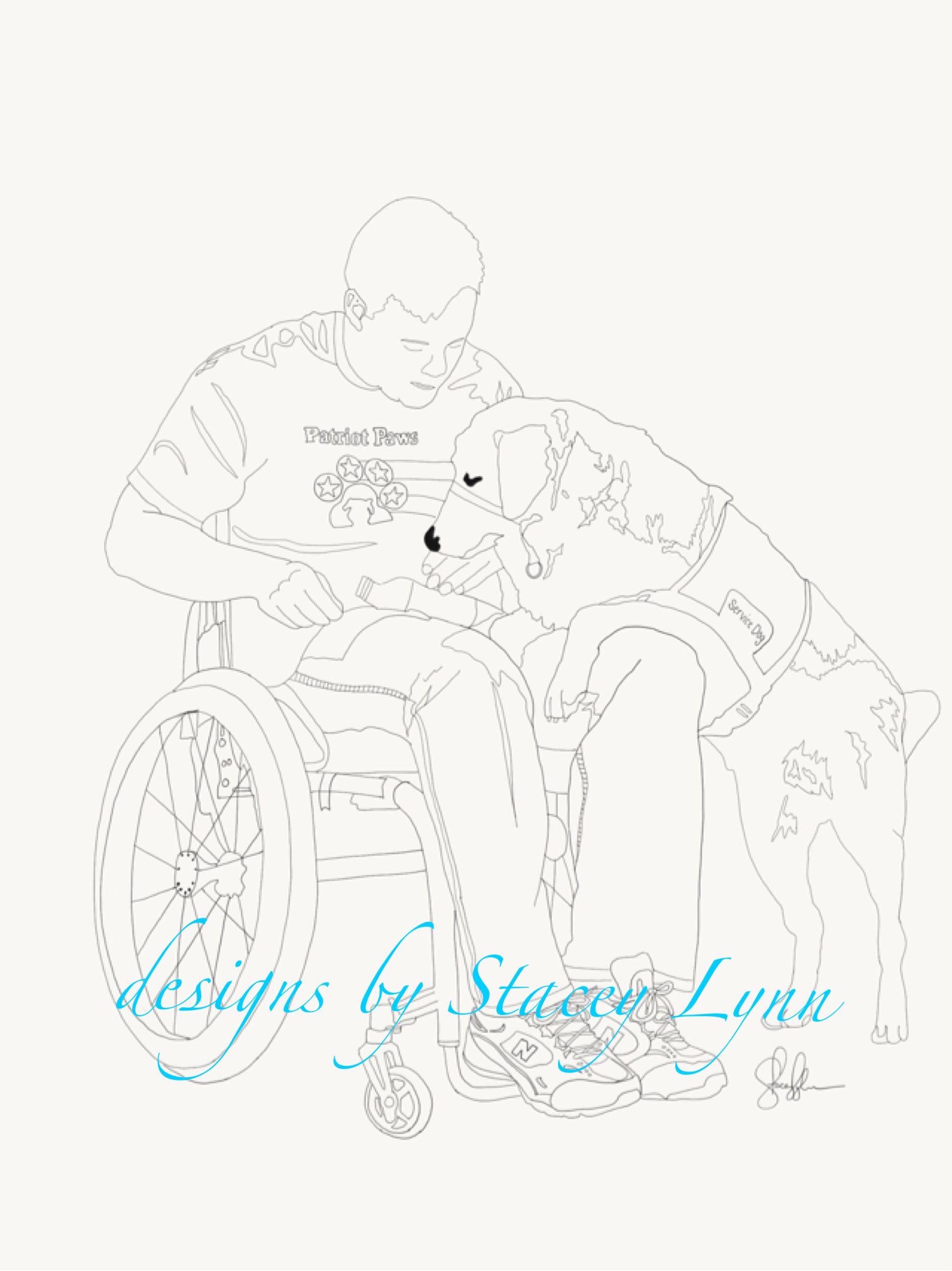 Custom service dog coloring pages email pics for a quote to de custom drawing custom feelings