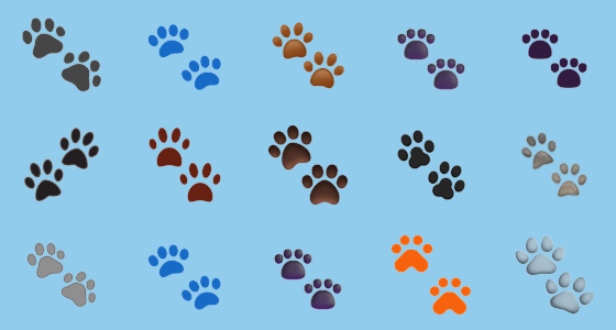Ð paw prints emoji