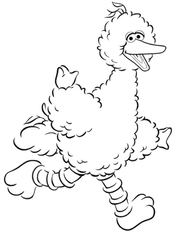 Big bird coloring page