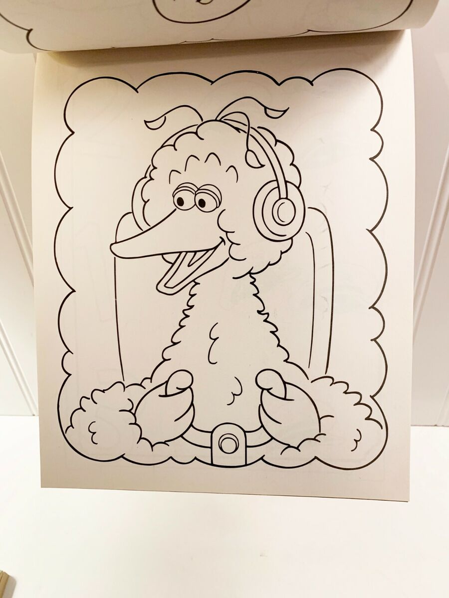 Sesame street coloringactivity books fly away wbig bird more options new