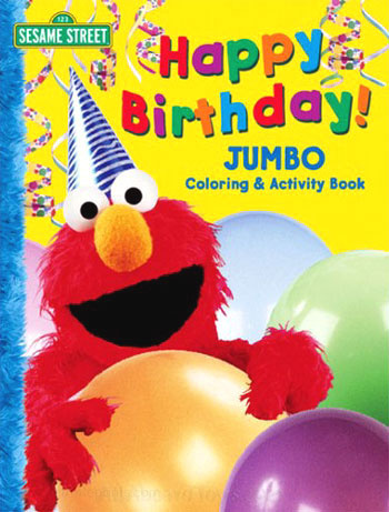 Sesame street happy birthday coloring books at retro reprints