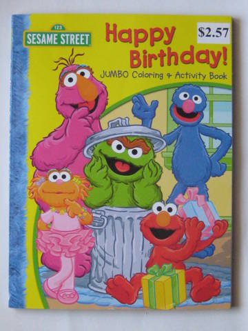 Sesame street happy birthday jumbo coloring activity book bendon publishing international inc books
