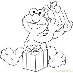 Happy birthday elmo coloring page for kids