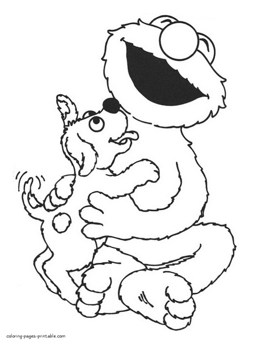 Elmo birthday coloring pages coloring