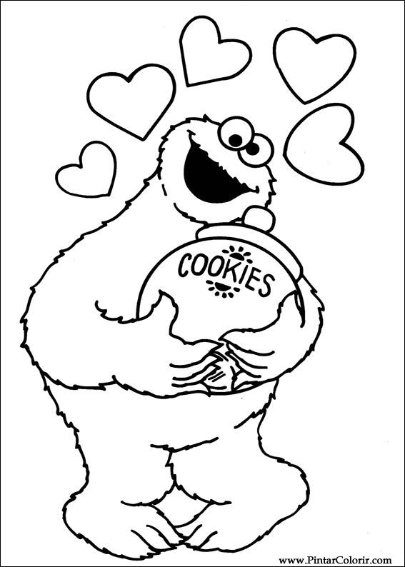 Drawings to paint colour sesame street