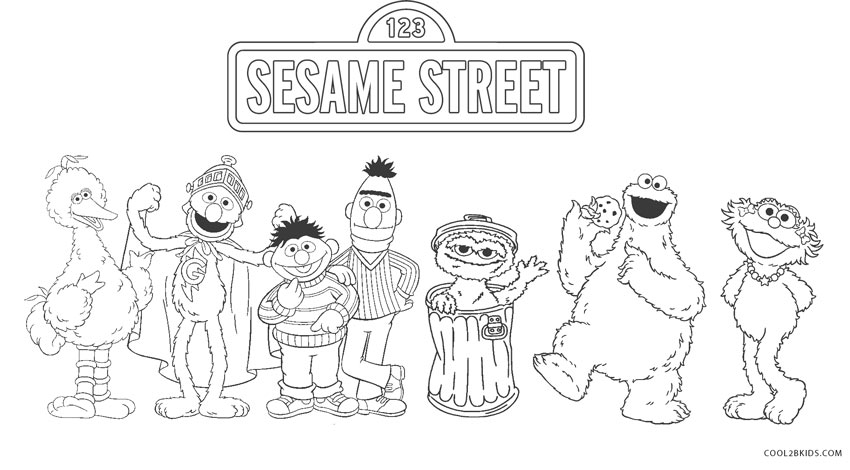 Free printable sesame street coloring pages for kids