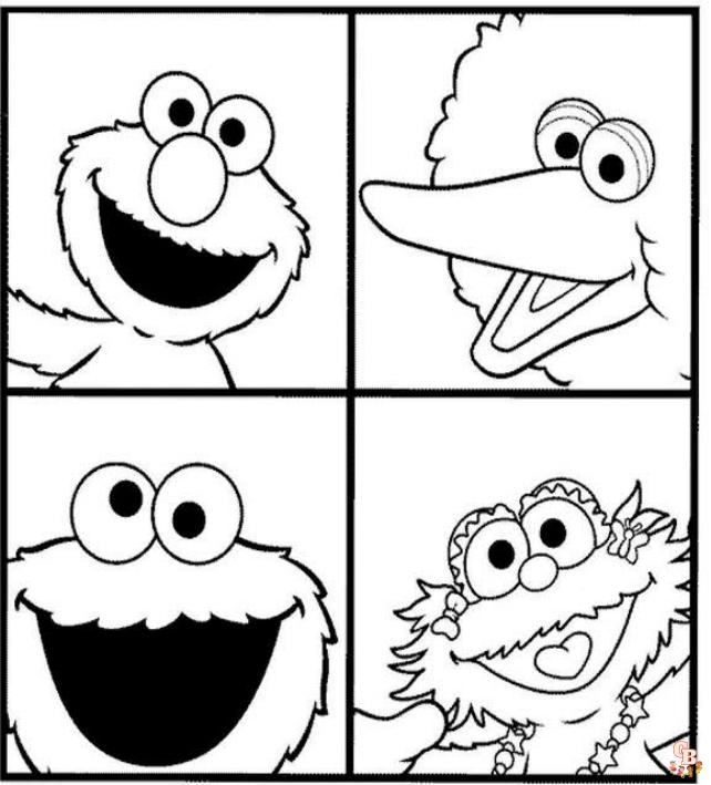 Printable sesame street coloring pages
