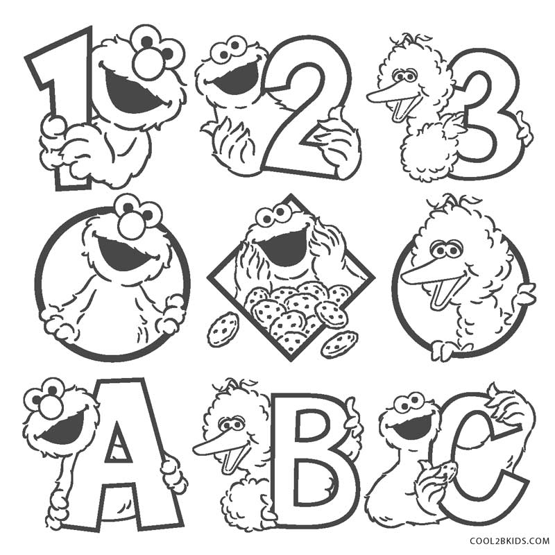 Free printable sesame street coloring pages for kids