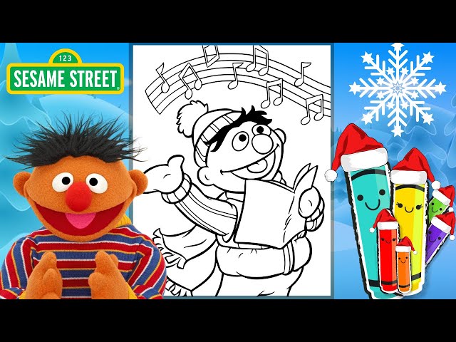 Coloring ernie fro sesae street christas coloring pages for kids