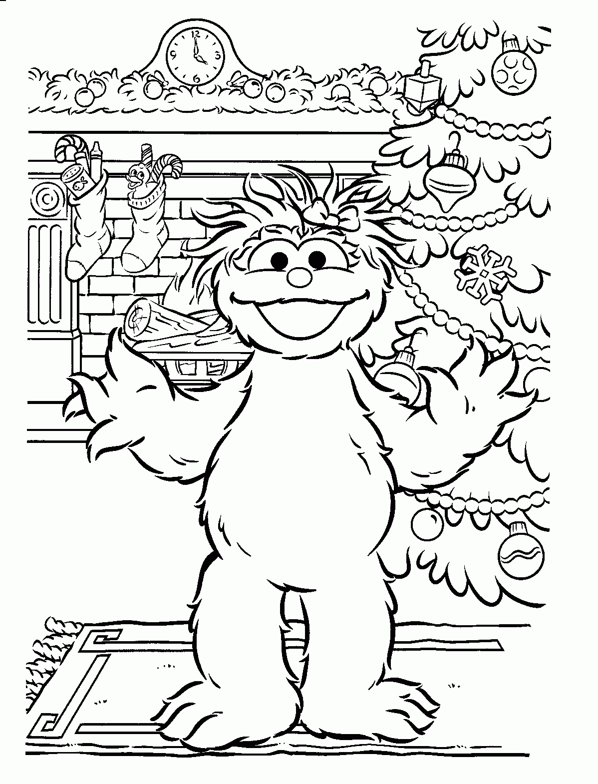 Free sesame street christmas coloring pages download free sesame street christmas coloring pages png images free cliparts on clipart library