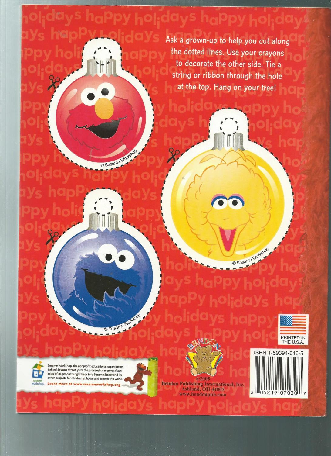 Sesame street christmas jumbo color activity book by john barrett as new soft cover odds ends books
