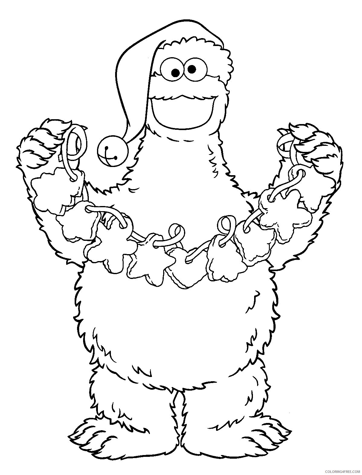 Coloring pages marvelous cookie monster color photo inspirations sesame street coloring pages christmas