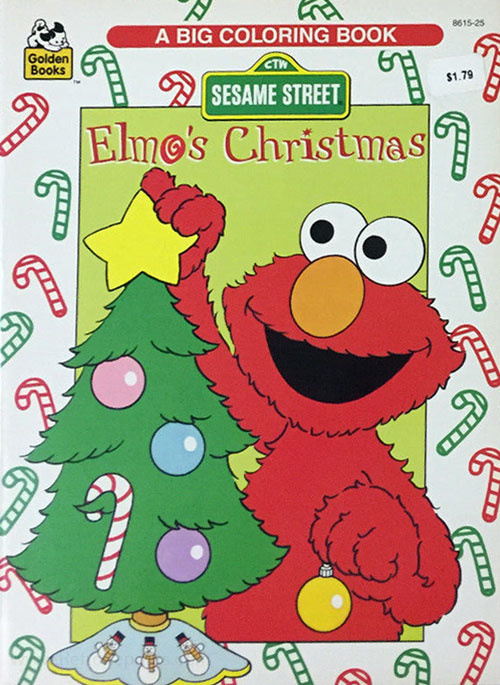 Sesame street elmos christmas coloring books at retro reprints