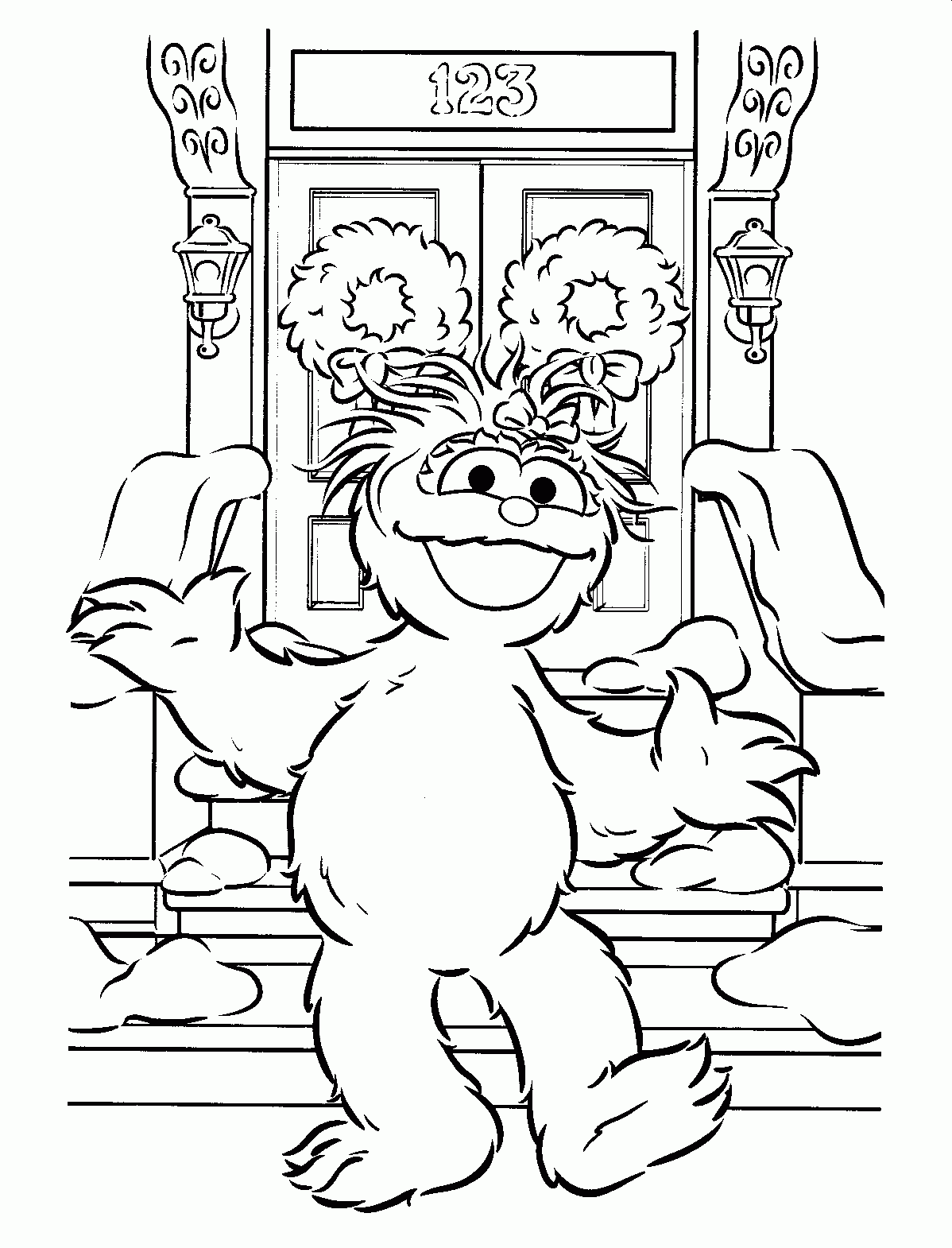 Free sesame street christmas coloring pages download free sesame street christmas coloring pages png images free cliparts on clipart library