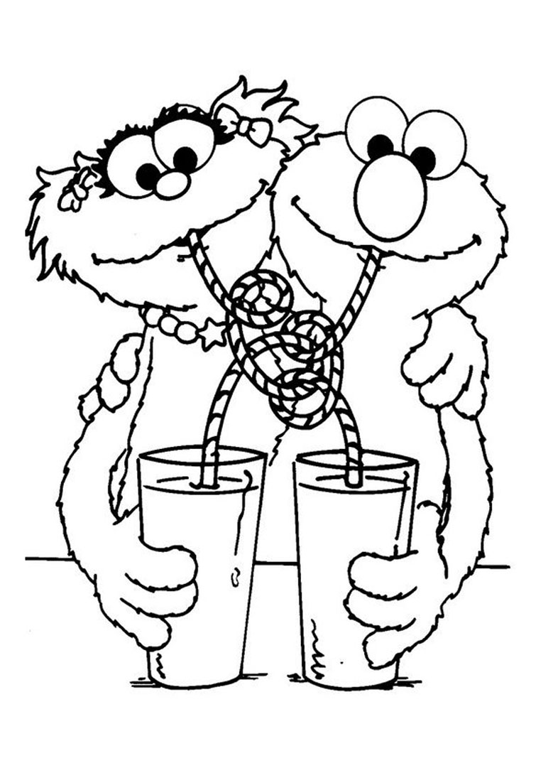 Sesame street coloring pages to print