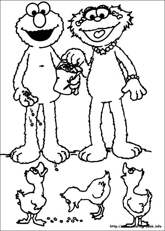 Sesame street coloring picture