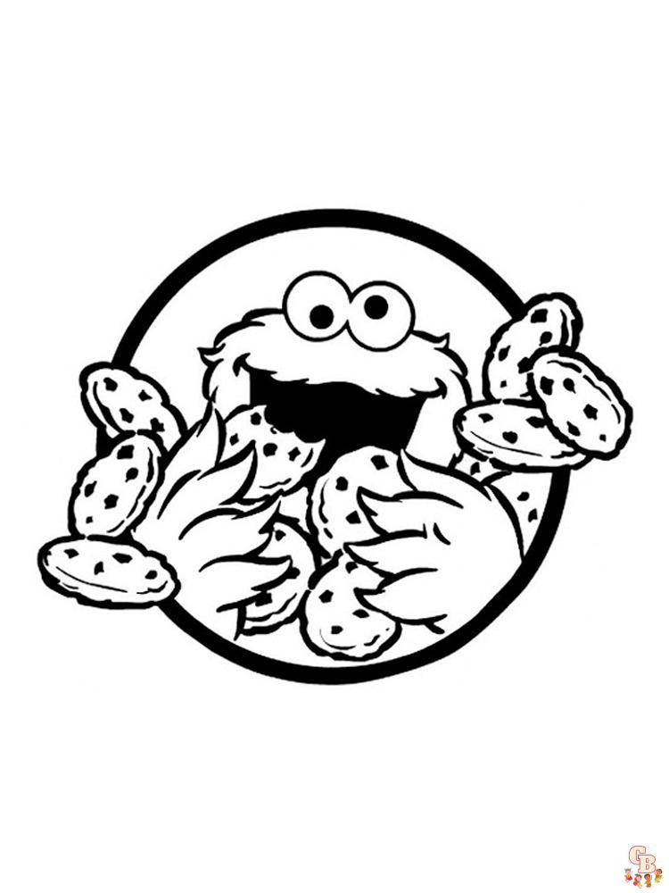 Cookie monster coloring pages delightful and free