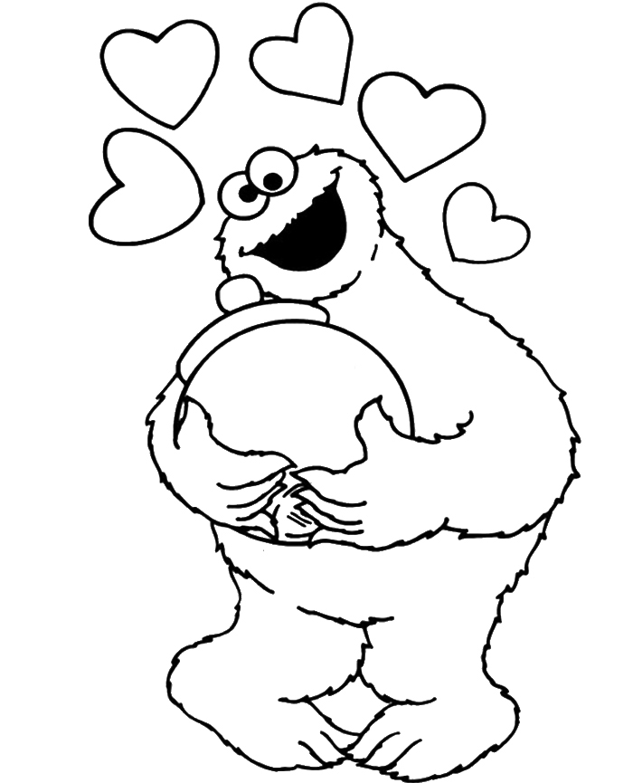 Cookie monster coloring pages