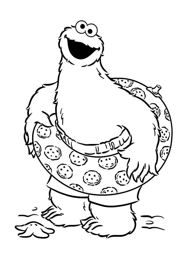 Coloring pages cookie monster coloring page kids