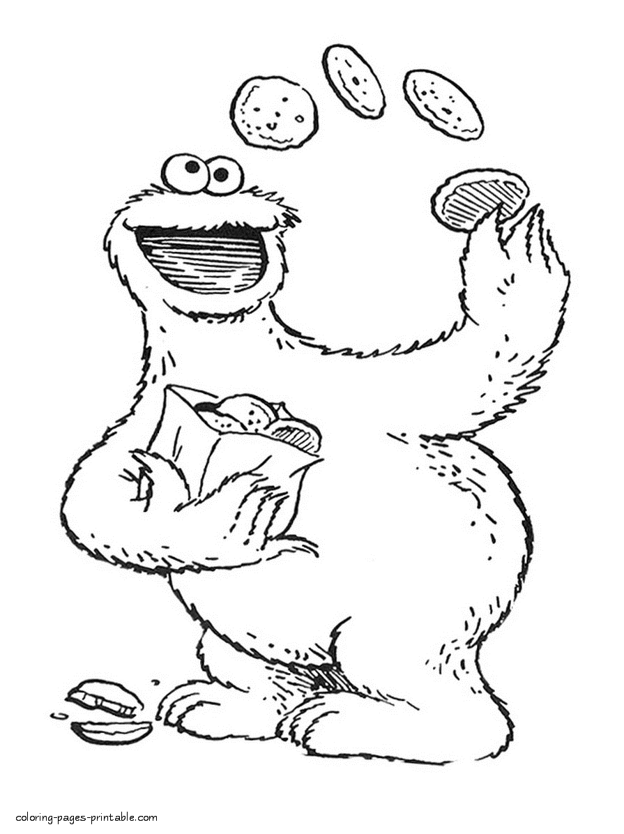 Sesame street mini coloring books cookie monster coloring