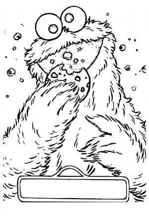 Free printable cookie monster coloring pages for adults and kids
