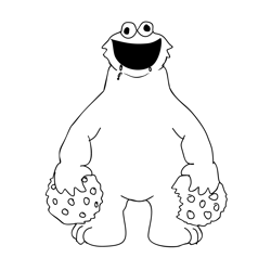 Cookie monster coloring pages for kids printable free download