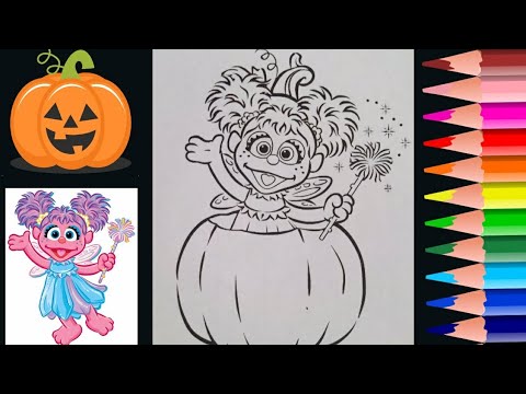 Abby caddaby halloween coloring page ð coloring for kids prisacolor colored pencils sesae street