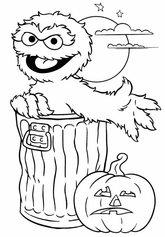 Oscar the grouch coloring pages