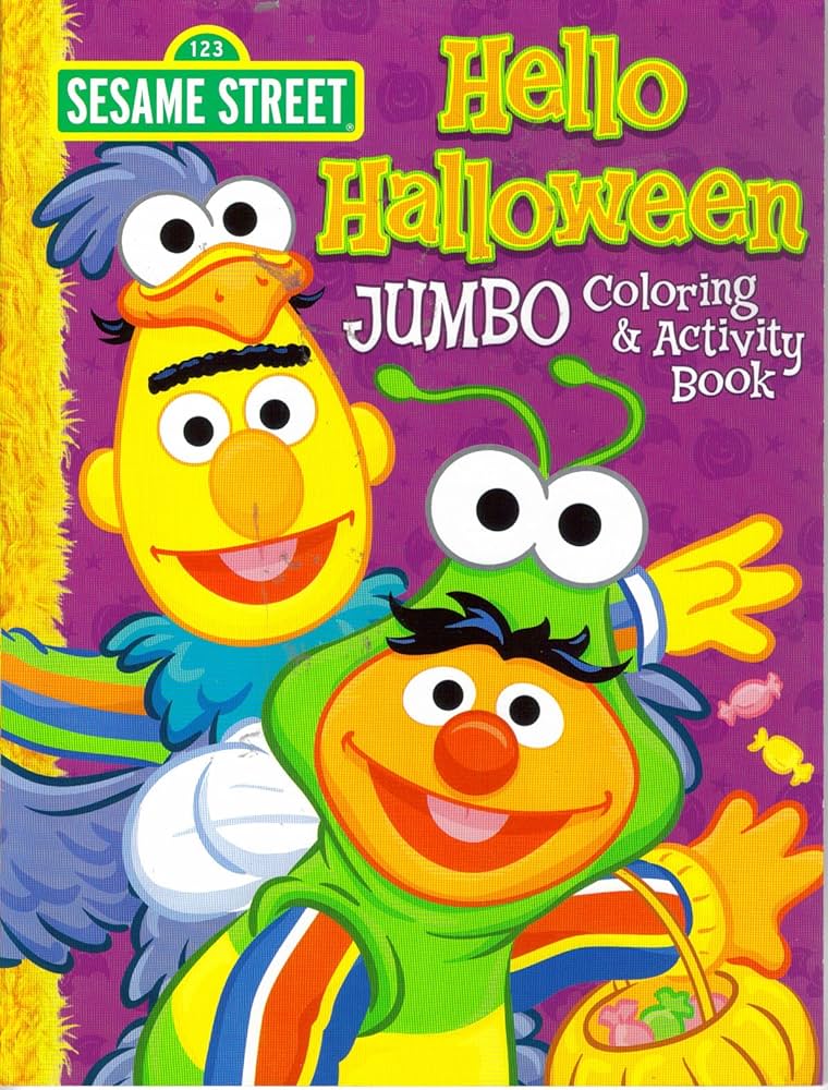 Sesame street halloween jumbo colorg activity book books