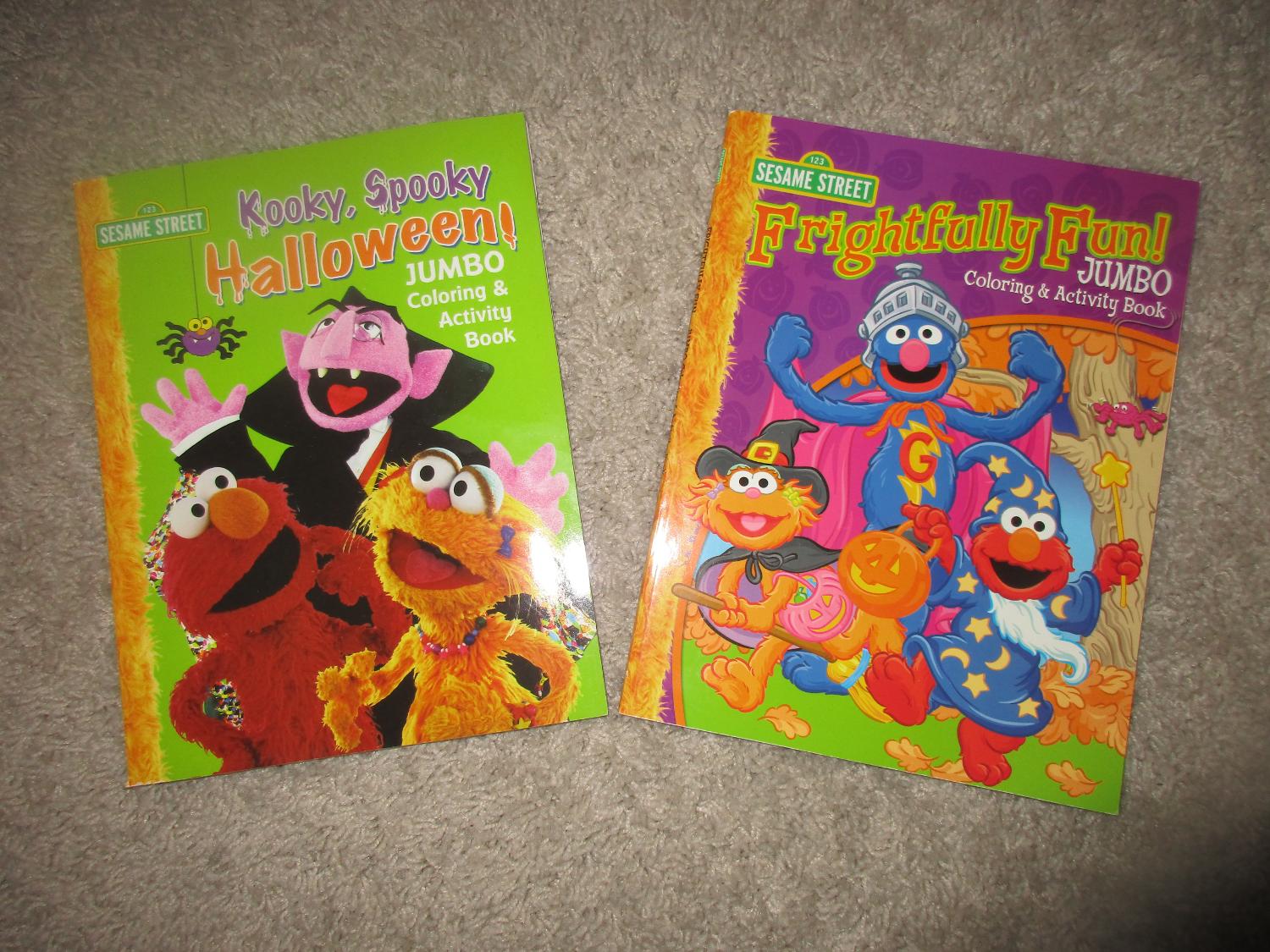 Best brand new sesame street kooky spooky halloween frightfully fun coloring books set of for sale in elk grove california for