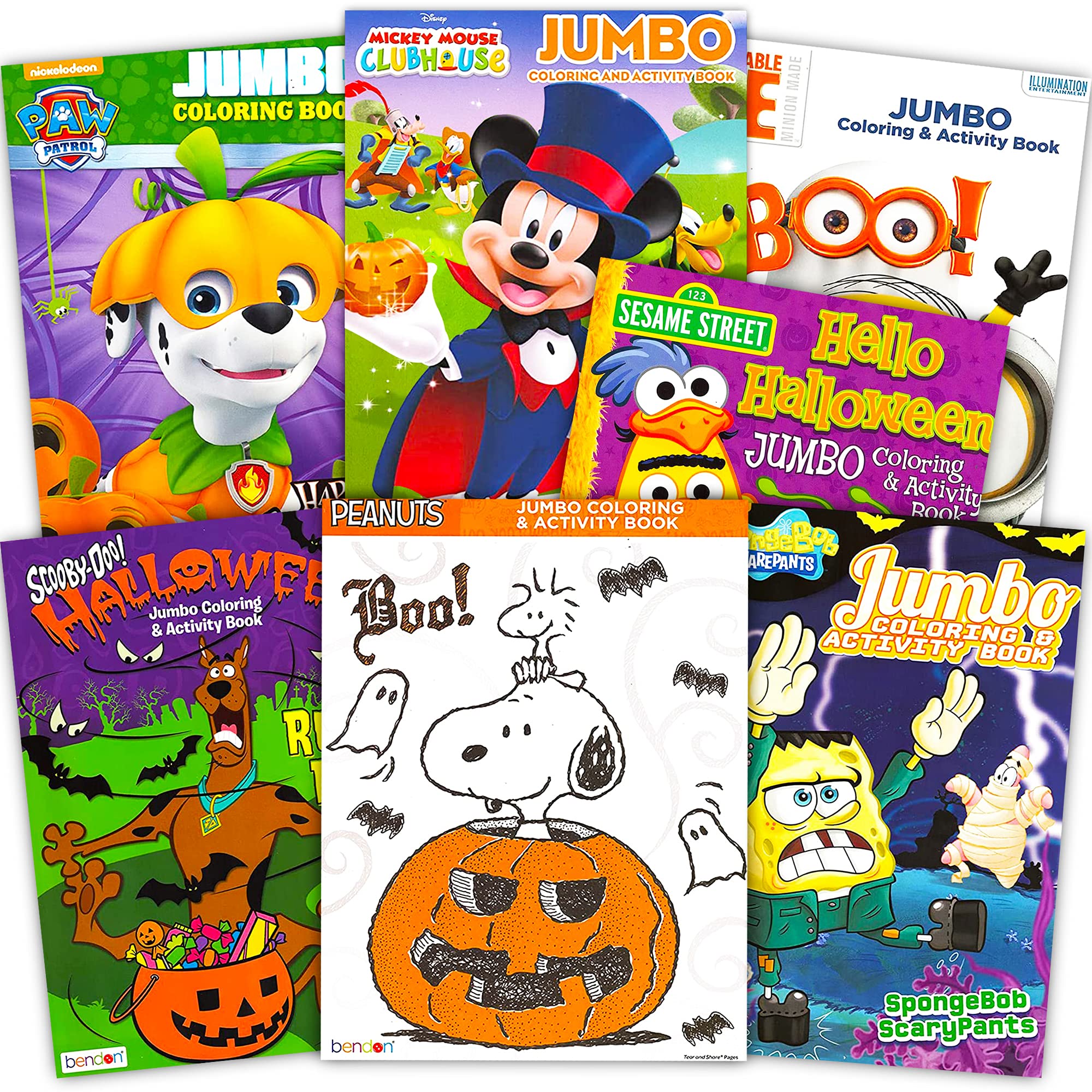 Disney sesame street halloween coloring books super set kids toddlers books featuring disney mickey mouse elmo and more toys