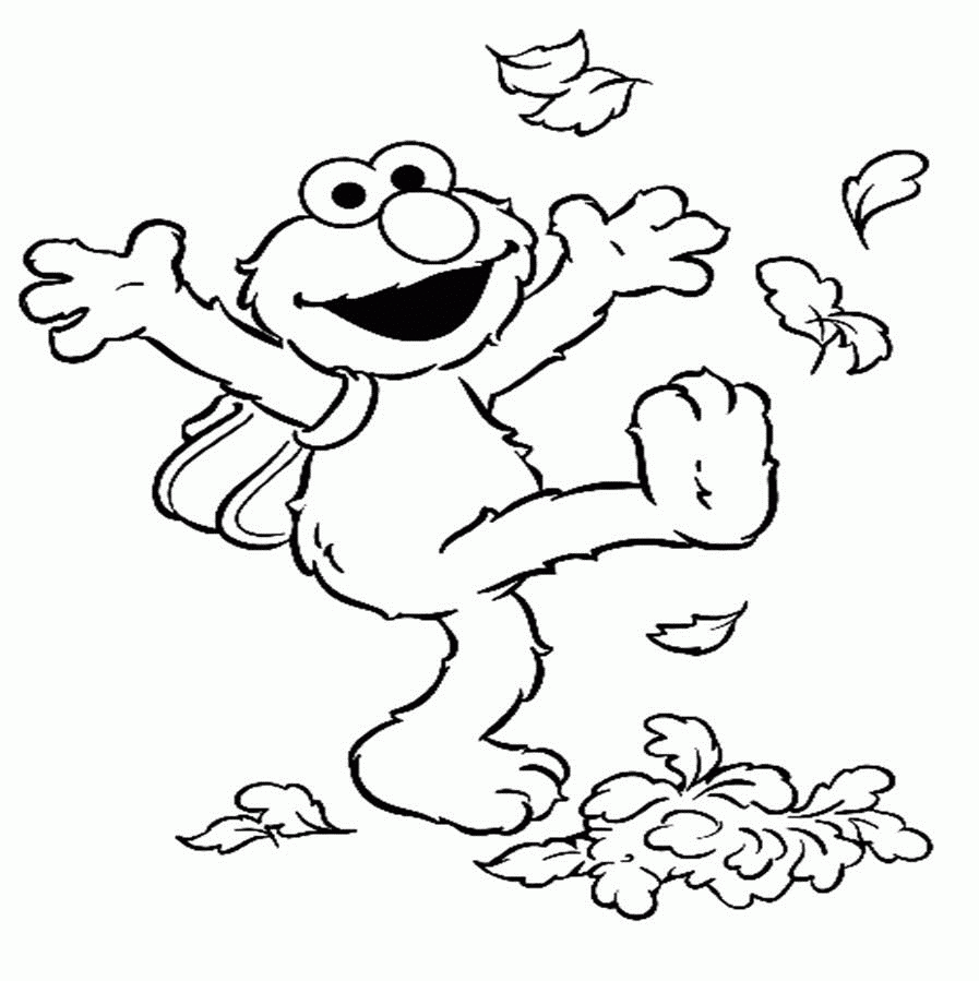 Sesame street fall coloring pages